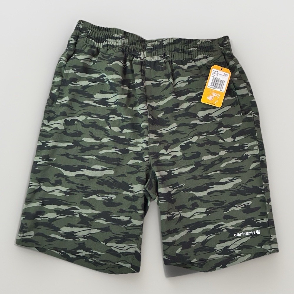 Carhartt Boys Shorts Camo NWT L 14/16 Rugged Flex Ripstop  BS8334